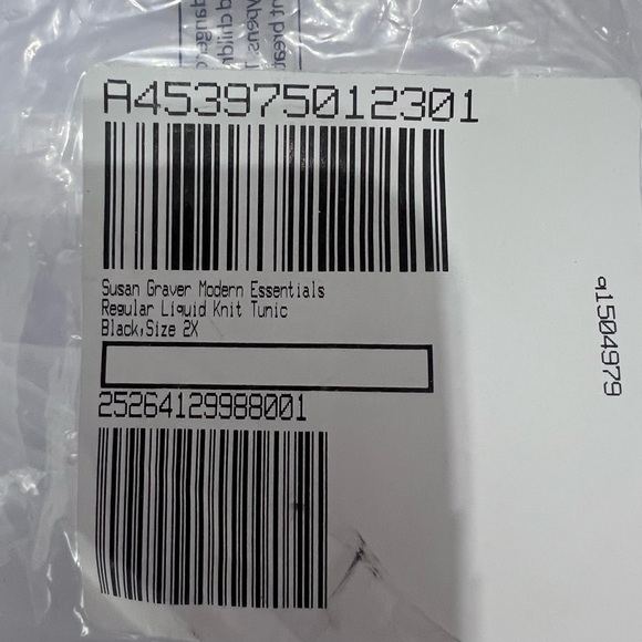 Susan Graver Modern Essentials Petite Liquid Knit Tunic new size 2X black - Picture 6 of 8